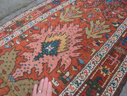 AN ANTIQUE NARROW HERIZ RUNNER 310X76 CM - ADDITIONAL PHOTO 5