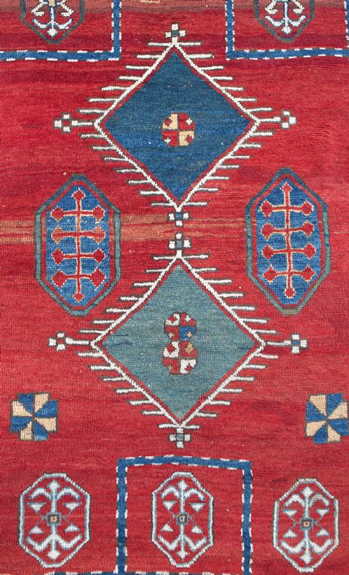 ANTIQUE KAZAK PRAYER RUG 149X118CM - ADDITIONAL PHOTO 3