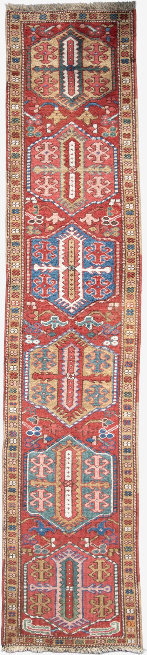 very narrow heriz runner 257x53cm - CATEGORY: ANTIQUE RUGS - DATED 1910