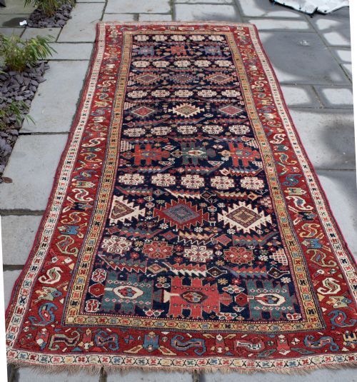 AN ANTIQUE KURDISH RUG 301X133CM - ADDITIONAL PHOTO 3