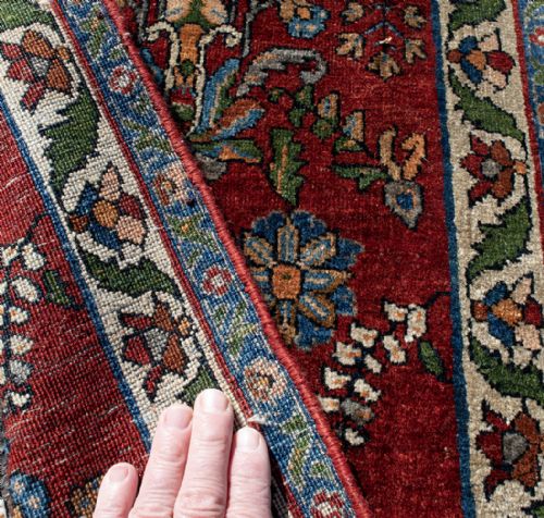 A SMALL SAROUK RUNNER 118X42 CM - ADDITIONAL PHOTO 3