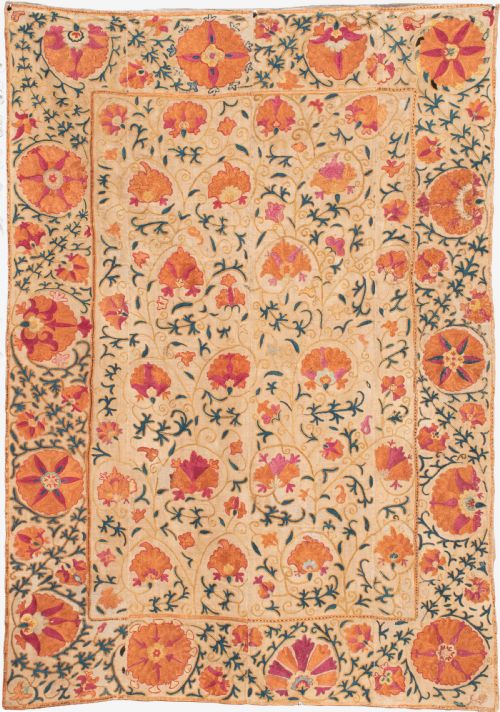 antique bokhara suzani 180x123 cm - CATEGORY: ANTIQUE RUGS - DATED 1870