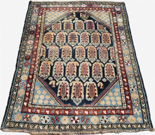 AN ANTIQUE CAUCASIAN KHILA RUG 133X98CM - ADDITIONAL PHOTO 2