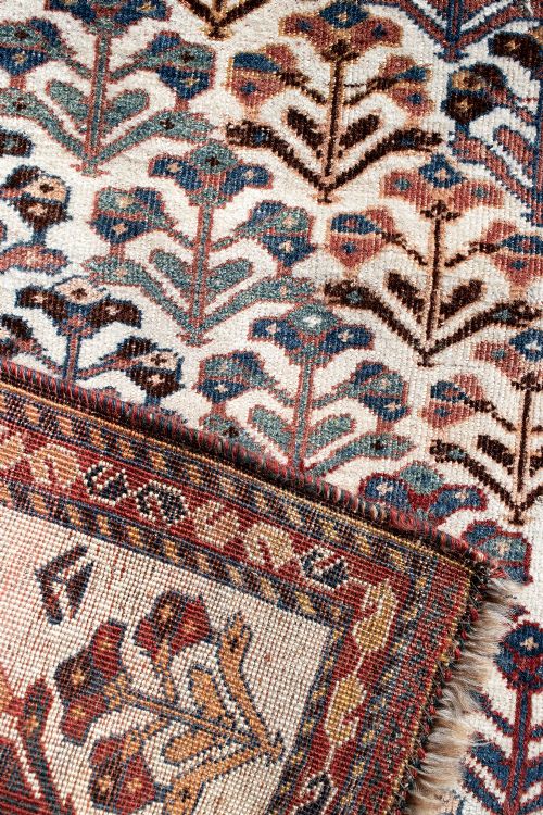 AN ANTIQUE AFSHAR RUG 105X65CM - ADDITIONAL PHOTO 3