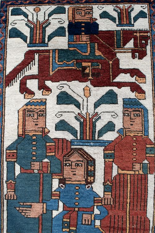 AN ANTIQUE BALUCH PICTORIAL RUG 149X110CM - ADDITIONAL PHOTO 2