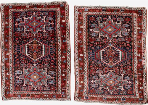 A PAIR OF ANTIQUE KARAJA RUGS
