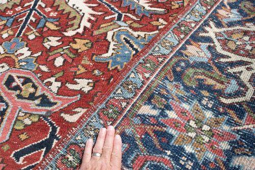 AN OLD HERIZ CARPET 333X239CM - ADDITIONAL PHOTO 5