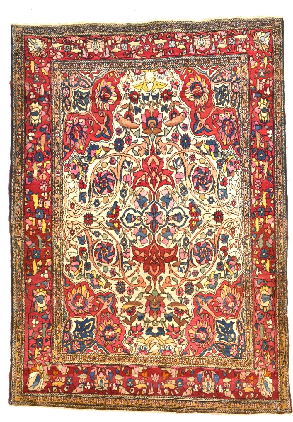A pair of antique Persian Isfahan rugs