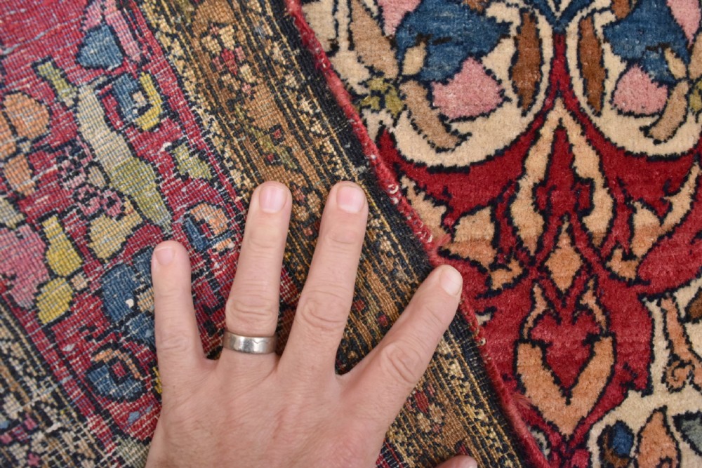 A pair of antique Persian Isfahan rugs View VI