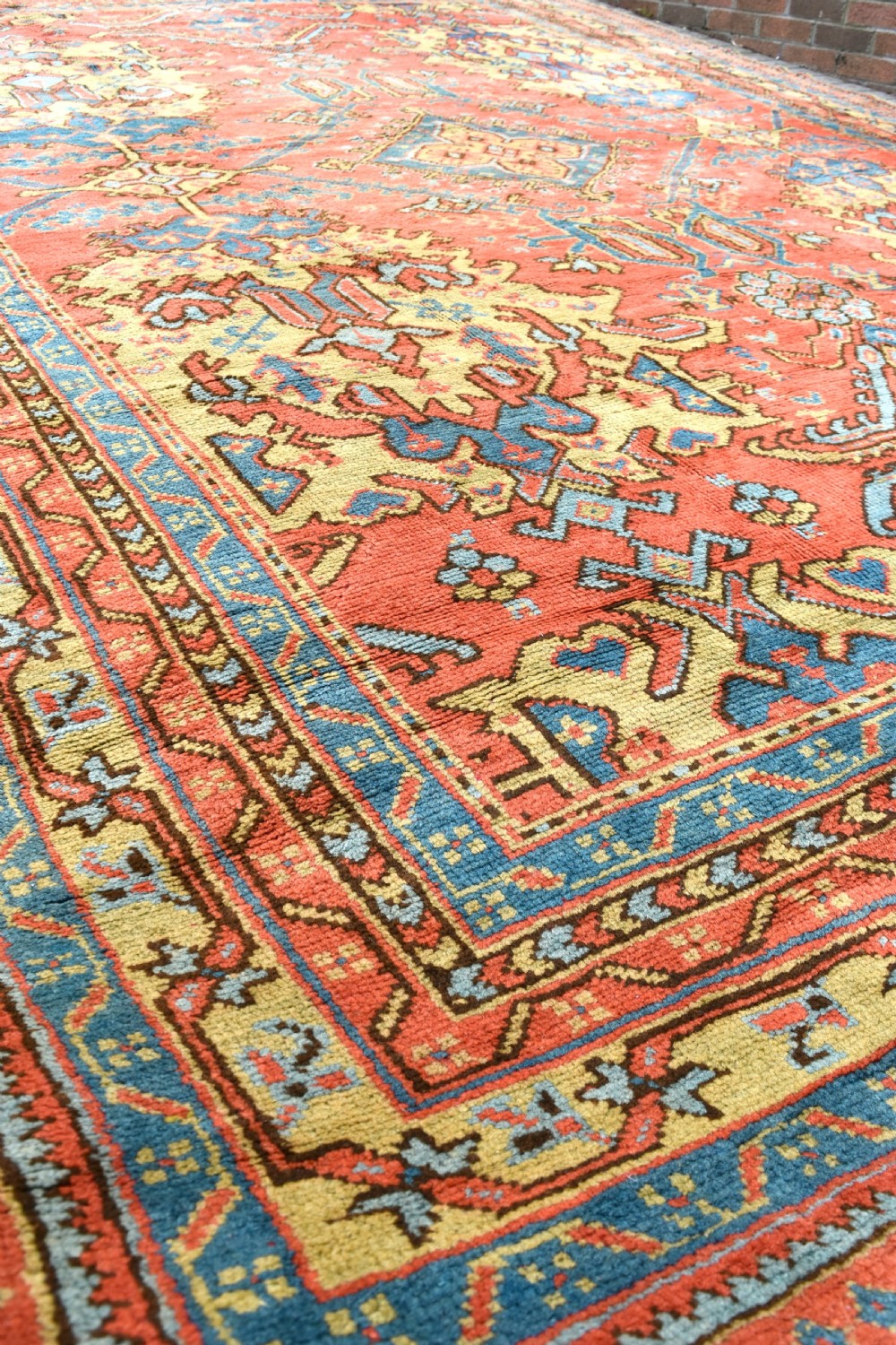 Antique Turkish Ushak room size carpet  View V