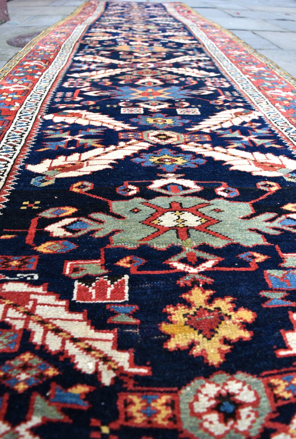 Fine antique Persian Heriz runner View III