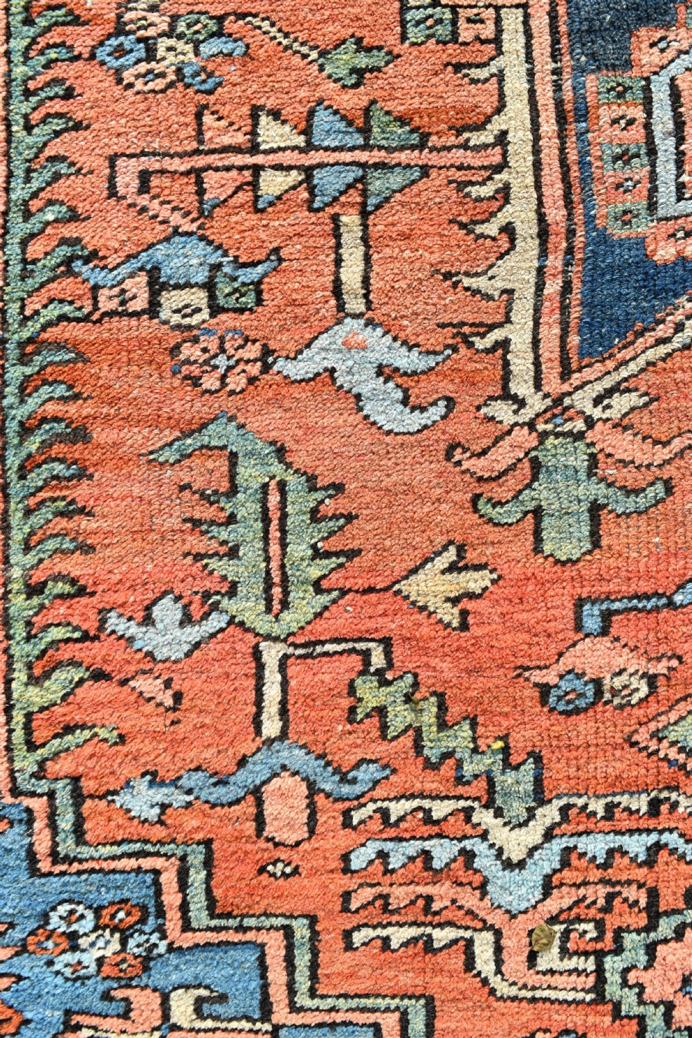 Antique Persian Heriz carpet View II