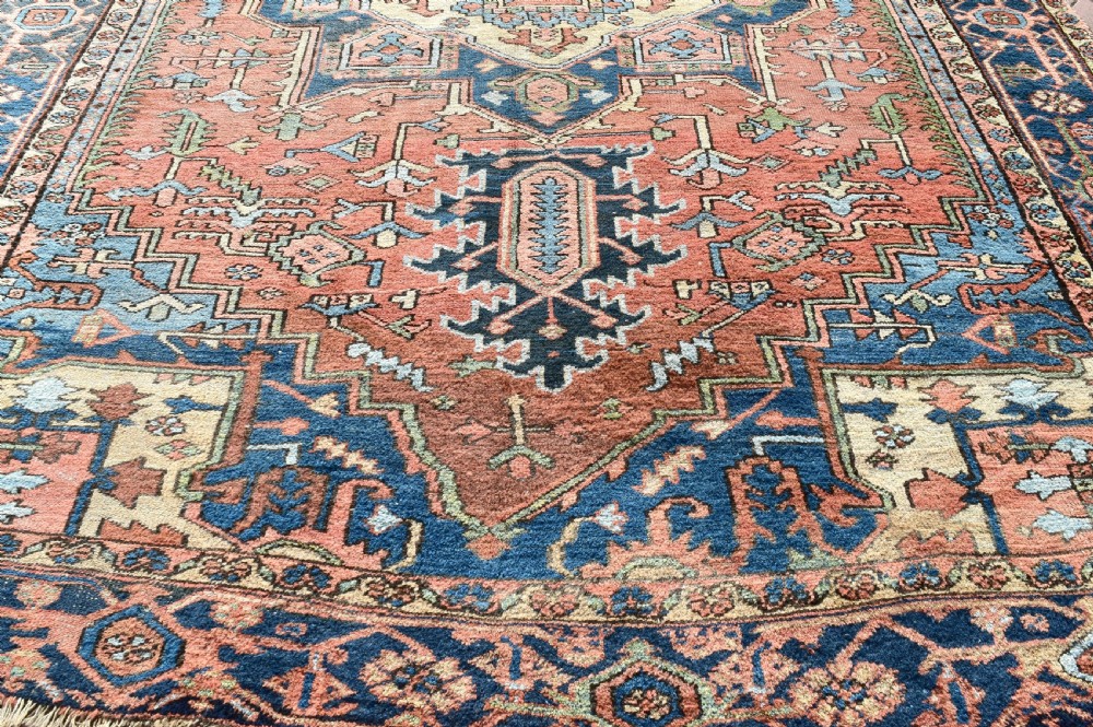 Antique Persian Heriz carpet View III
