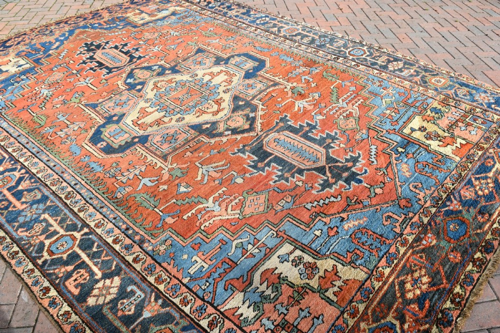 Antique Persian Heriz carpet View VI