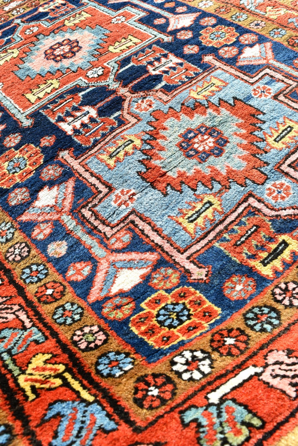 Antique Persian Heriz small rug View V