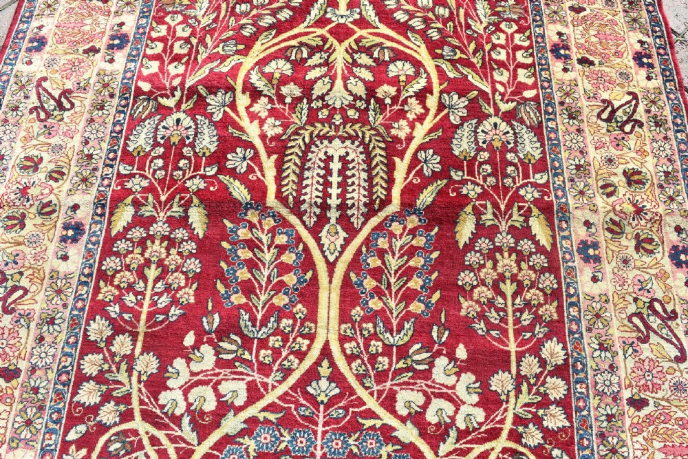 Antique Lavar Kirman prayer rug View III