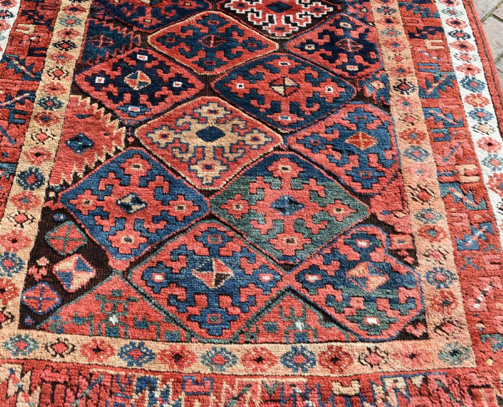 Antique Kurdish Saug Bulag carpet View III