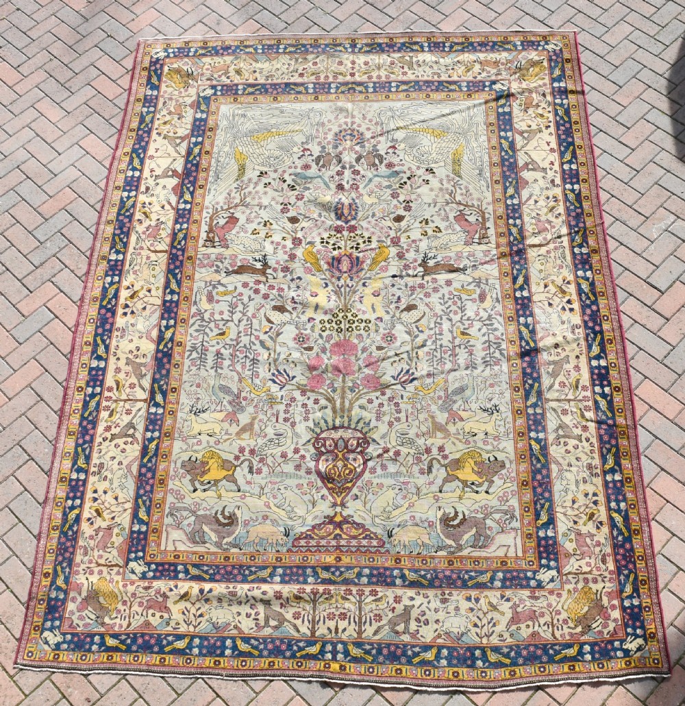 Antique Persian Tehran carpet of unusual design