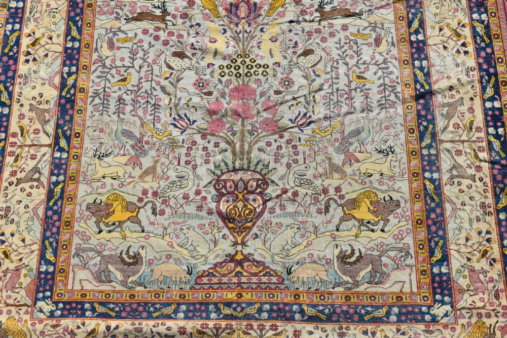 Antique Persian Tehran carpet of unusual design View II