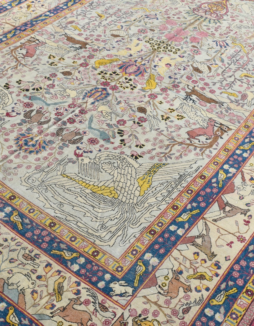 Antique Persian Tehran carpet of unusual design View VII