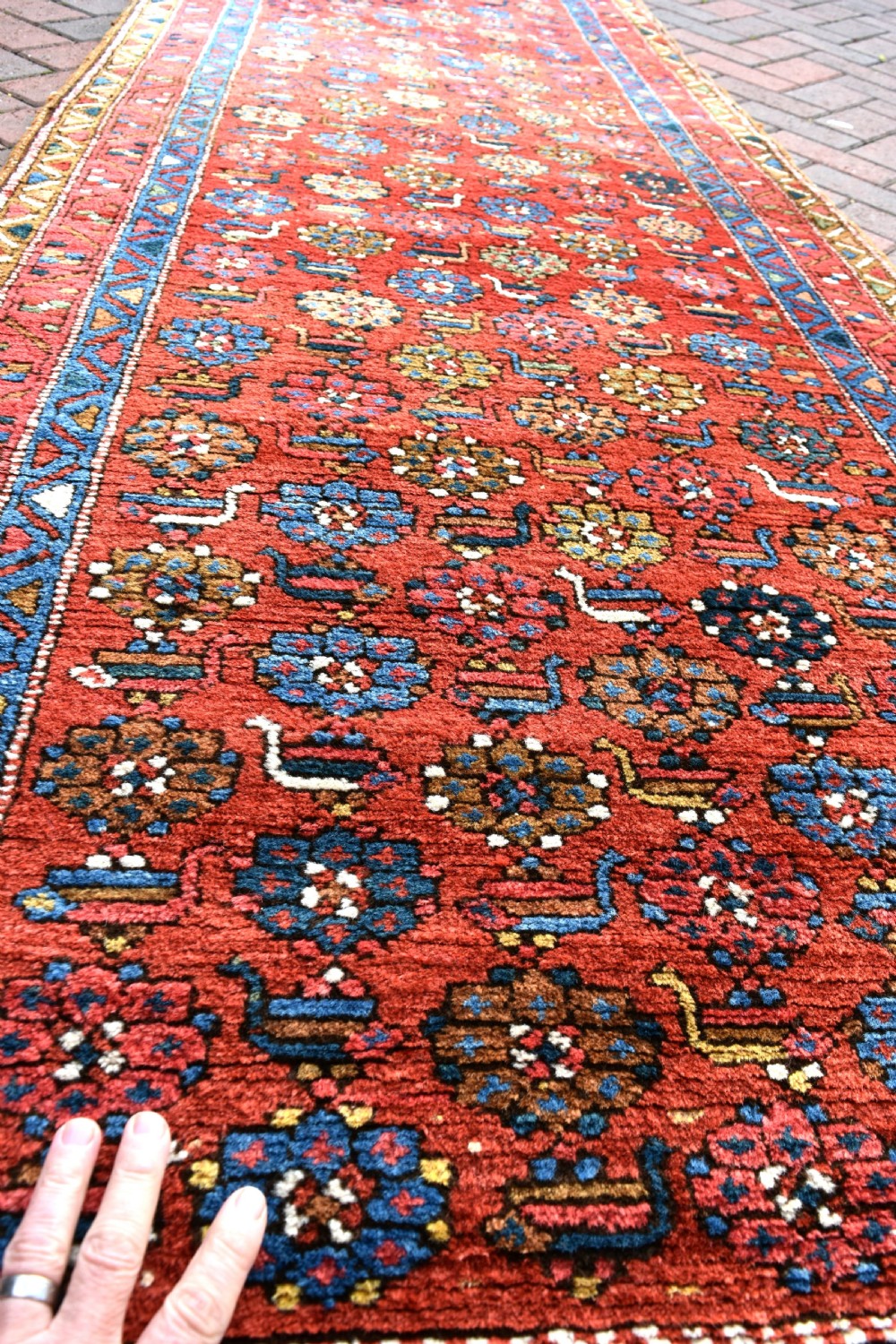 Antique Persian Heriz runner View III