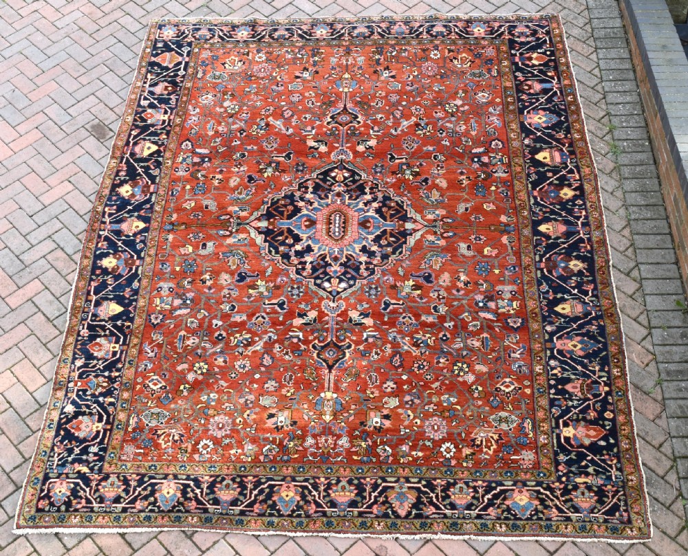 Good Antique Persian Heriz carpet View XI