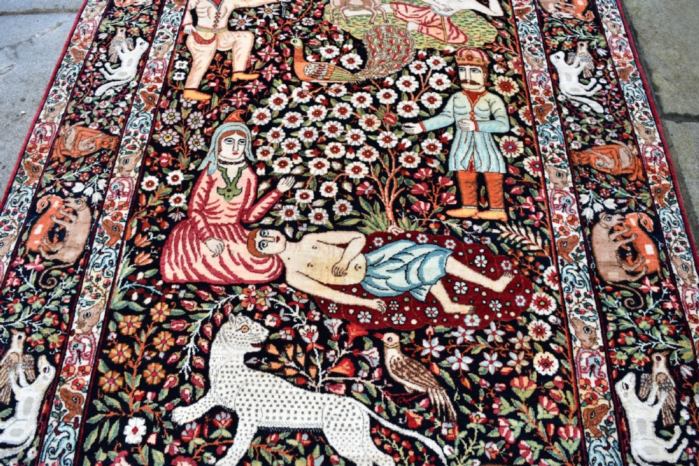Very Fine antique Persian Kirman rug View III