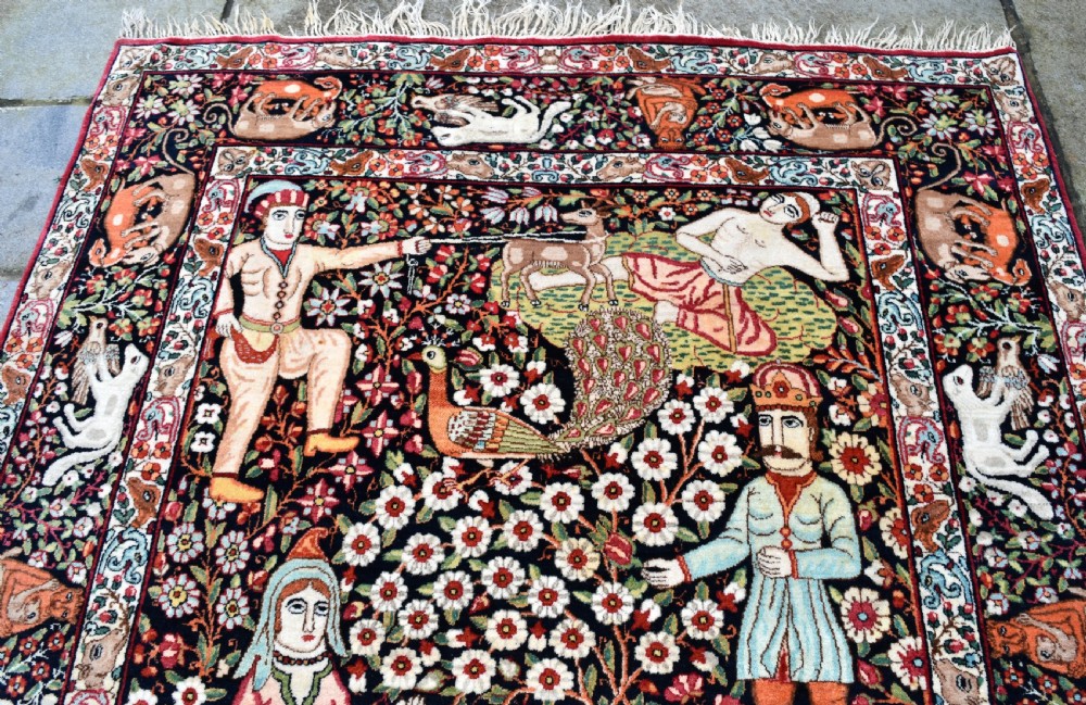 Very Fine antique Persian Kirman rug View IV