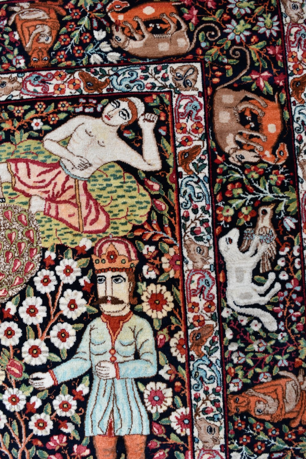 Very Fine antique Persian Kirman rug View VI