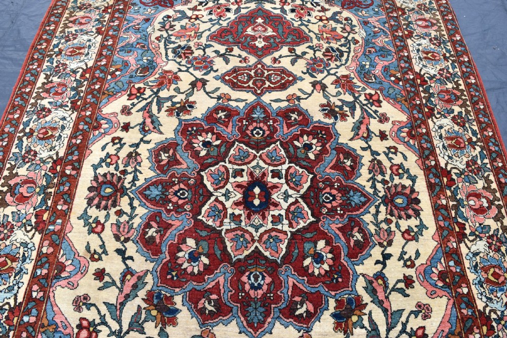 Antique Persian Baktiari Rug (one of pair if required) 216x133cm View III