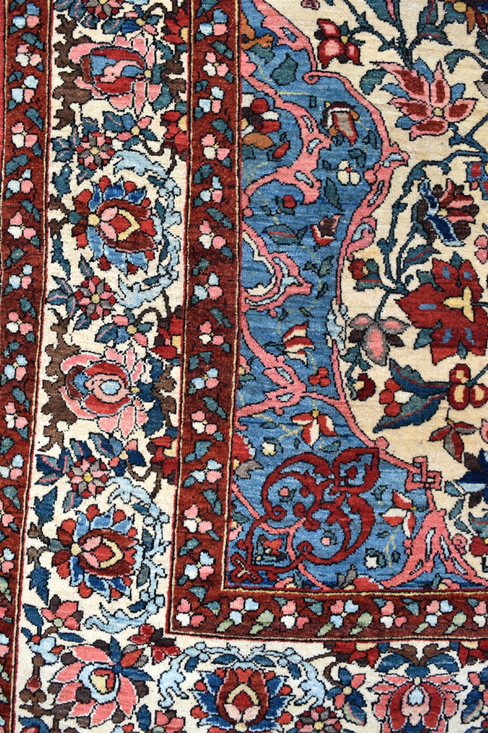 Antique Persian Baktiari Rug (one of pair if required) 216x133cm View V
