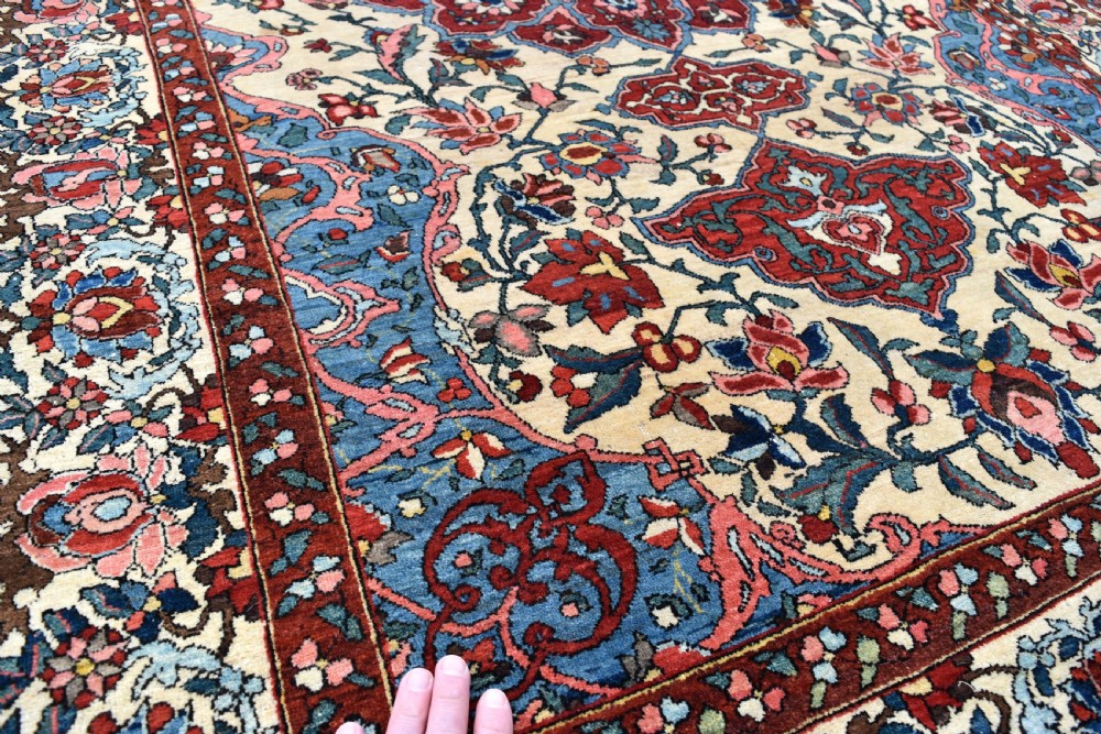 Antique Persian Baktiari Rug (one of pair if required) 216x133cm View VI