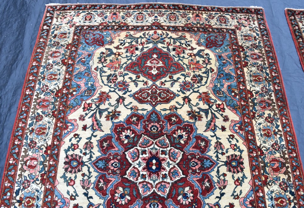 Antique Persian Baktiari Rug (one of pair if required) 216x133cm View X