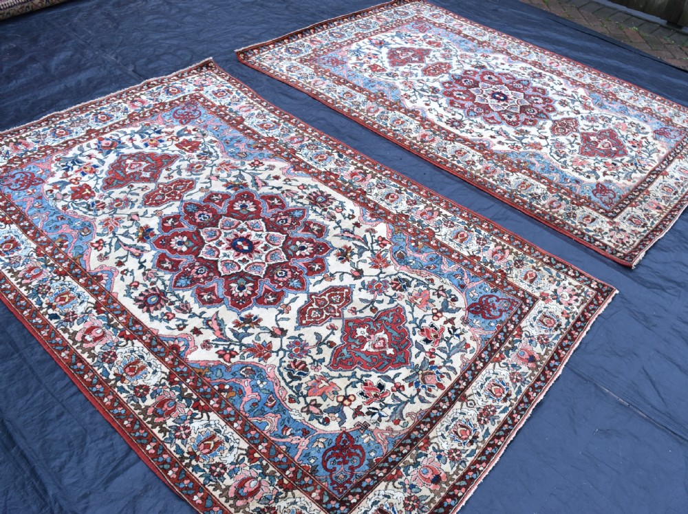 Antique Persian Baktiari Rug (one of pair if required) 216x133cm View XII