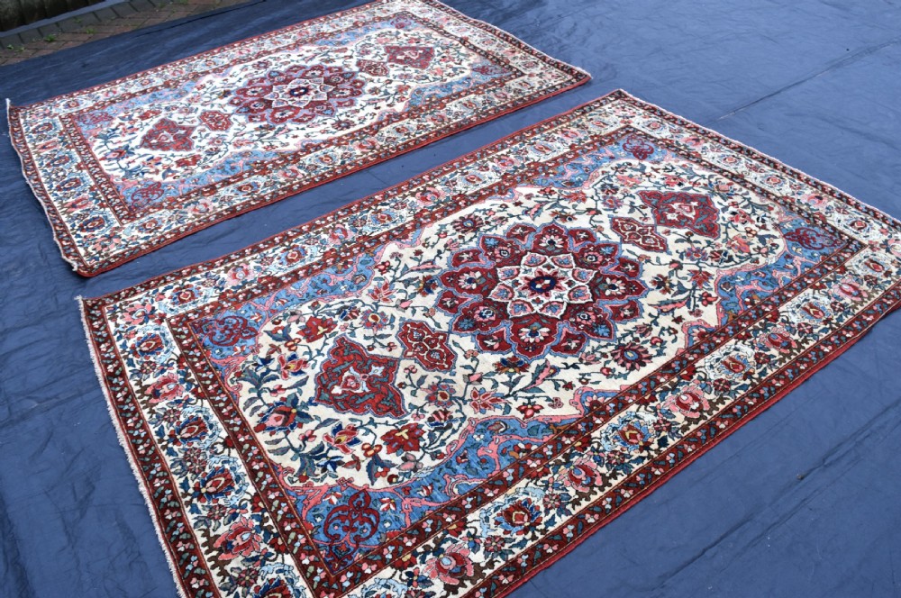 Antique Persian Baktiari Rug (one of pair if required) 216x133cm View XIII