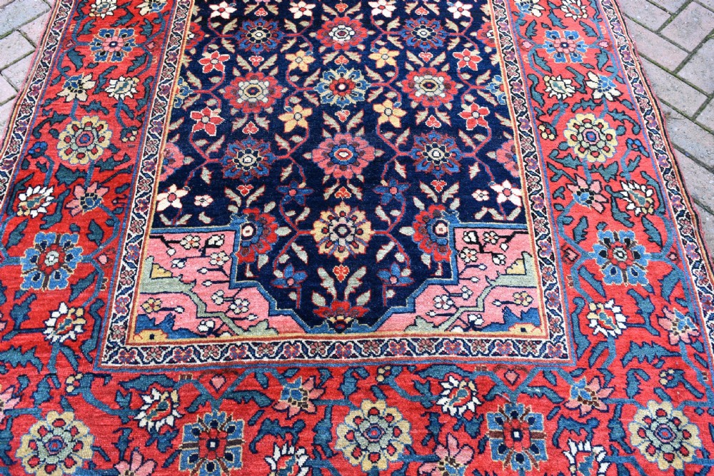 Antique Persian Bijar kelleh carpet 323x141cm View II