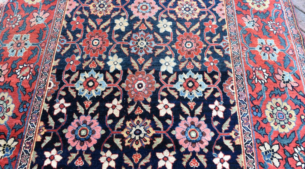 Antique Persian Bijar kelleh carpet 323x141cm View III