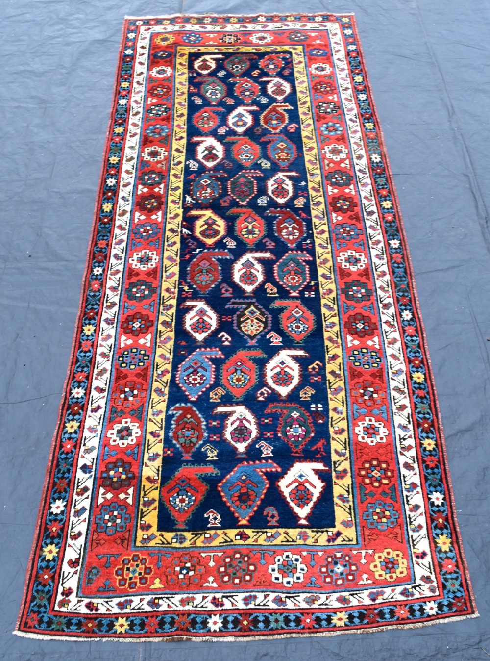 Antique Caucasian Kazak runner 286x116cm