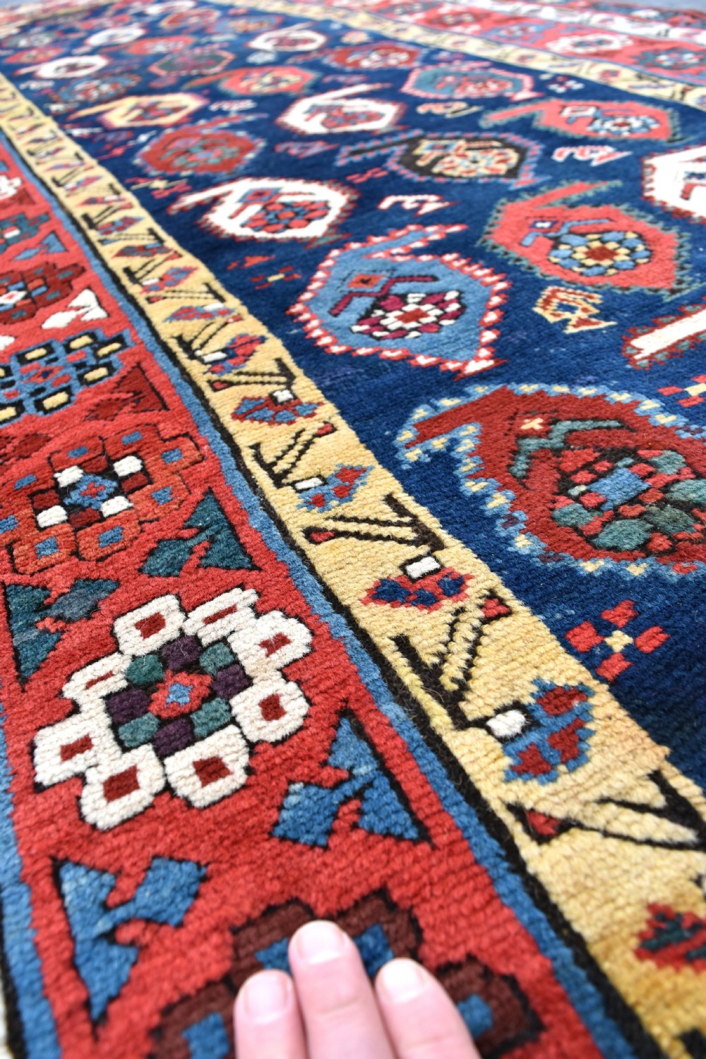 Antique Caucasian Kazak runner 286x116cm View IX