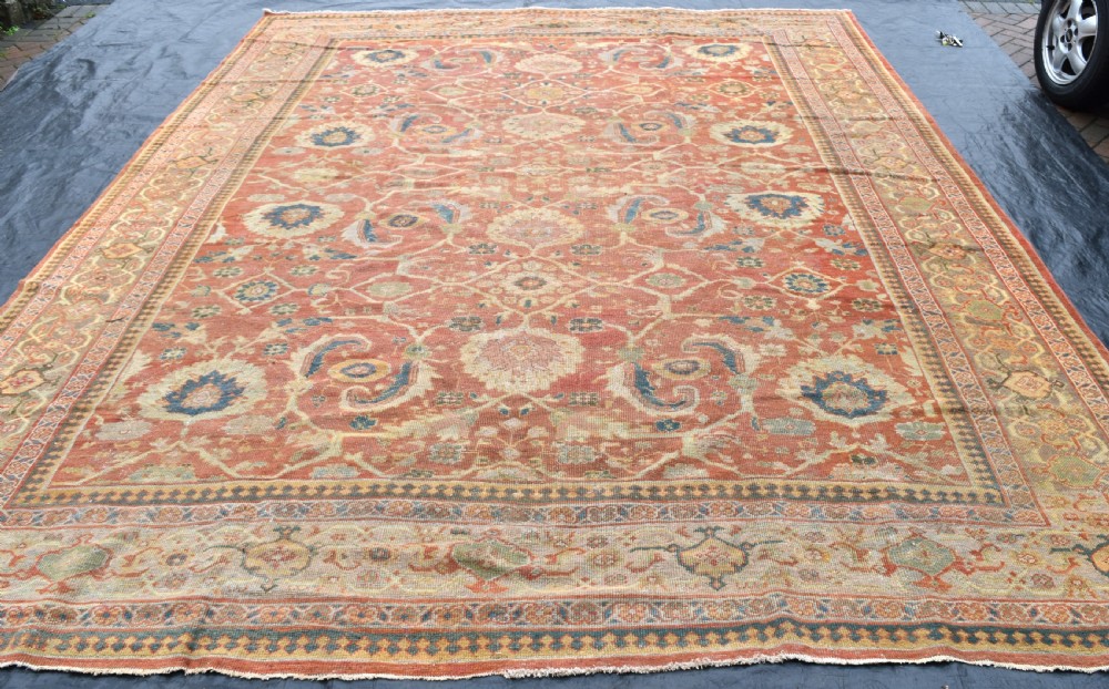Antique Persian Mahal carpet 406x319cm