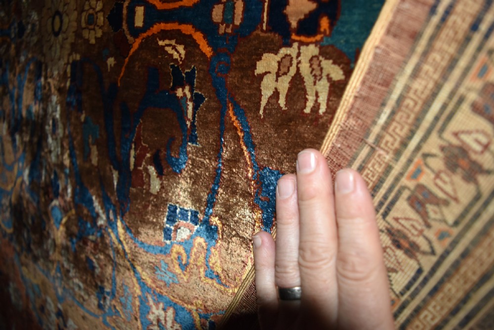Fine antique Heriz Silk rug View III