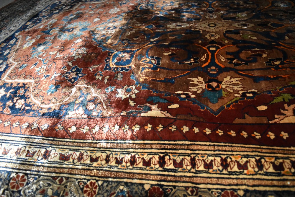 Fine antique Heriz Silk rug View IV