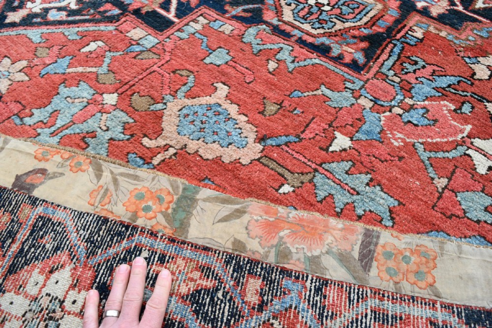 A Good antique Persian Heriz/Karaja carpet 383x296cm View XI