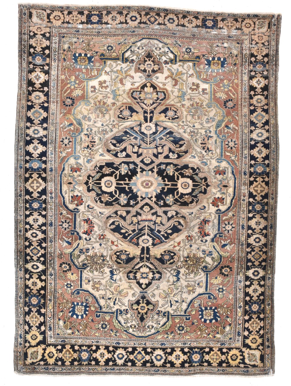 Antique Moteshem Kashan rug 187x135cm