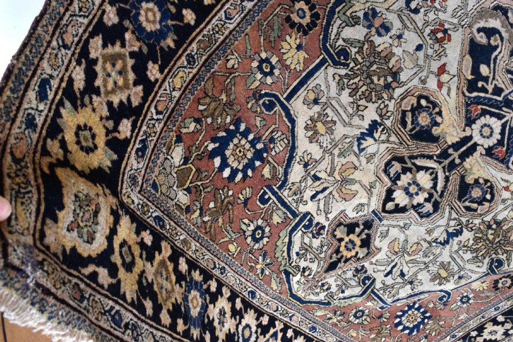 Antique Moteshem Kashan rug 187x135cm View X