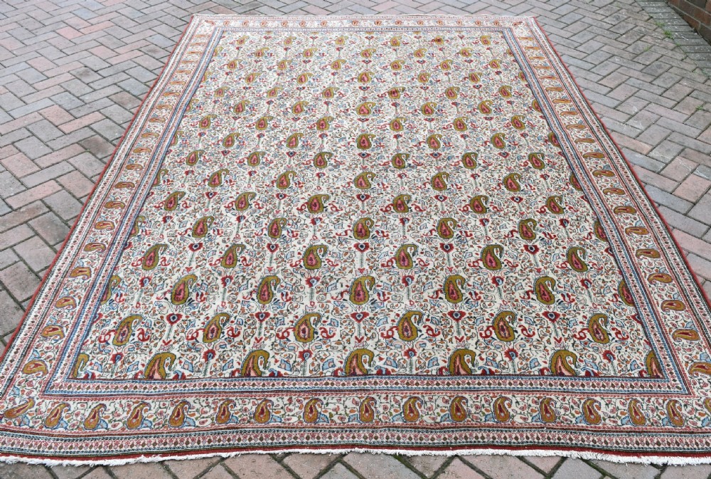 Old Persian Qum carpet 297x213cm