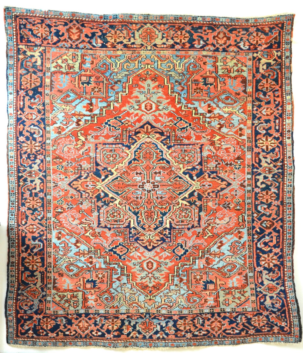Antique Persian Karaja (Heriz) Square carpet 183x152cm