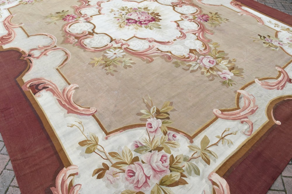 Antique French Aubusson large carpet 472x396cm View II
