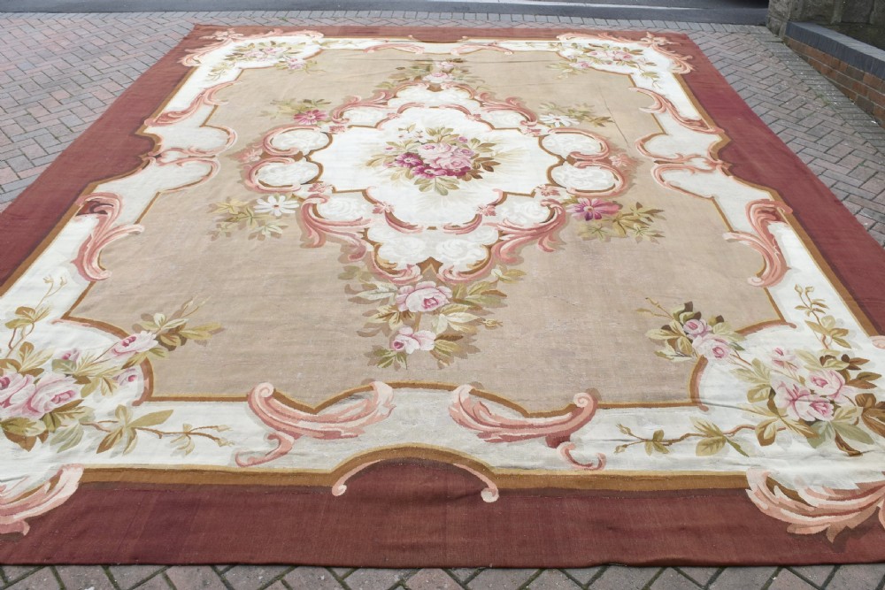 Antique French Aubusson large carpet 472x396cm View III