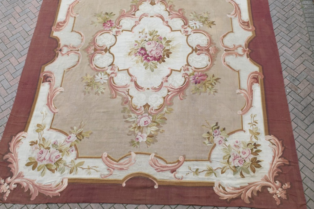 Antique French Aubusson large carpet 472x396cm View IV